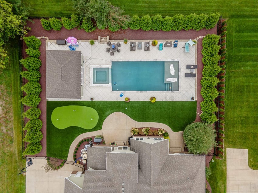 High-end Home Addition in Oakland County with pool