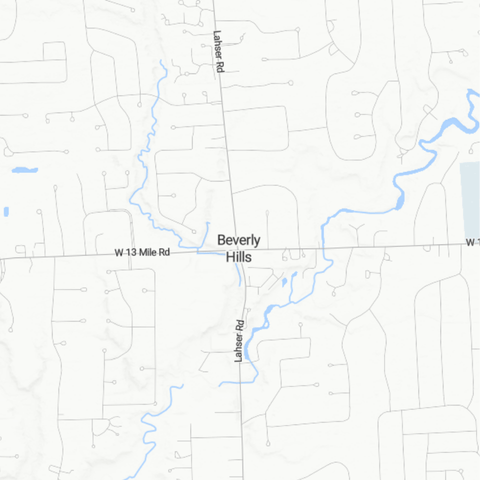 Map of Beverly Hills, MI