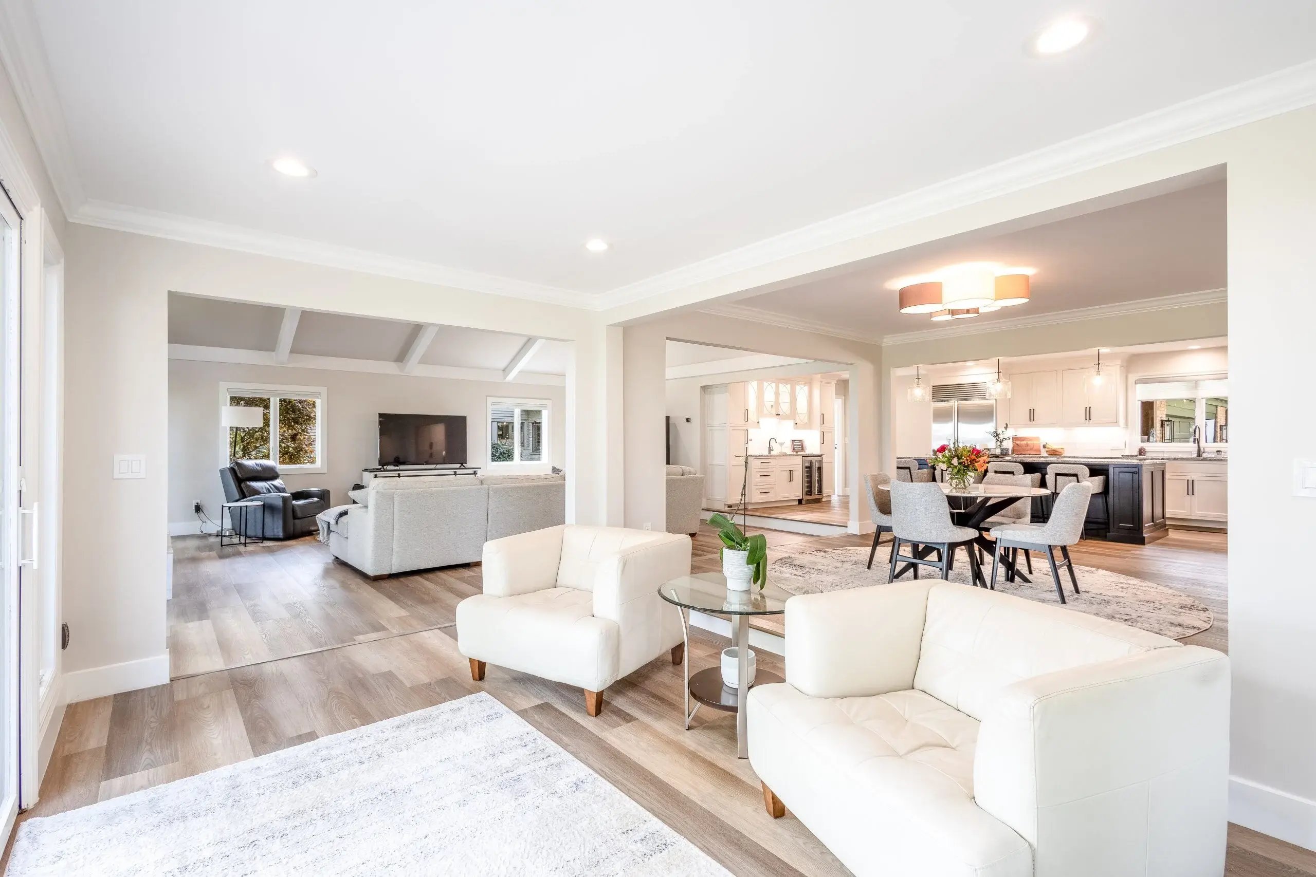 modern living area renovation