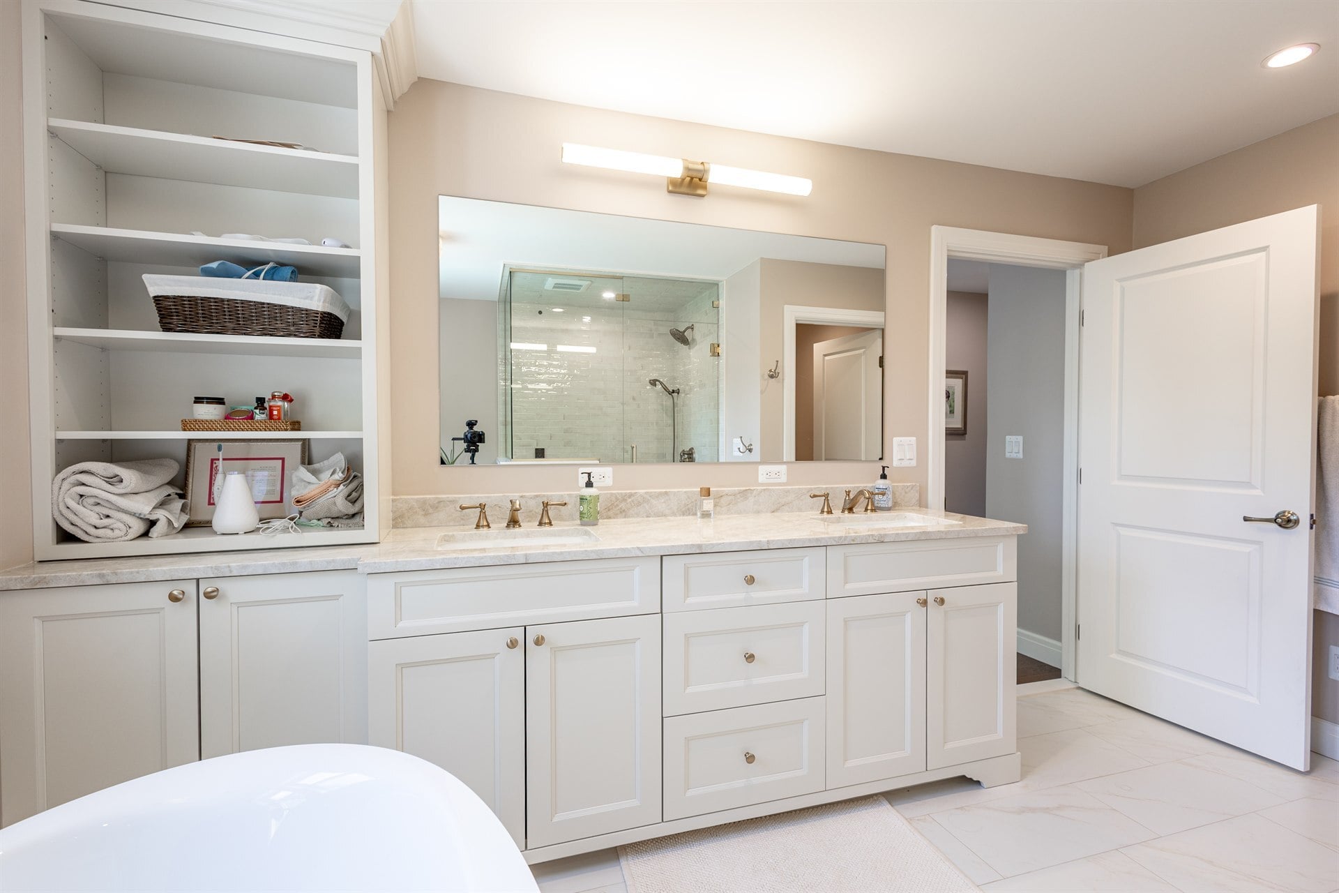 master-bath-vanity-with-open-shelving-white-cabinets-and-marble-counter-southeast-mi-optimized
