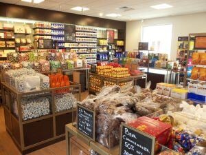 Outlet Mall chocolatier interior buildout