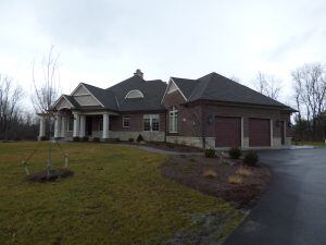 Salem custom home driveway elevation